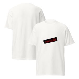 Camiseta blanca con sticker Rondó